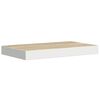 vidaXL Schweberegale 4 Stk. Eichen-Optik und Wei&szlig; 50x23x3,8 cm MDF