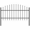 vidaXL Gartenzaun Woerden mit Speerspitze Stahl 180 x 125 cm Schwarz