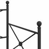 vidaXL Tagesbett Ausziehbar ohne Matratze Schwarz 90x200 cm Stahl