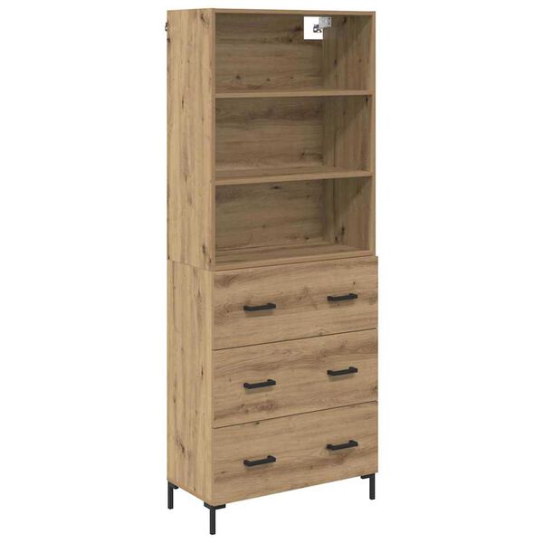 vidaXL Highboard Artisan-Eiche 69,5 x 34 x 180 cm Holzwerkstoff