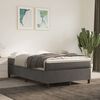 vidaXL Boxspringbett mit Matratze Dunkelgrau 120x190 cm Samt