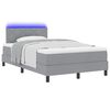 vidaXL Boxspringbett mit Matratze Hellgrau 120 x 200 cm Stoff