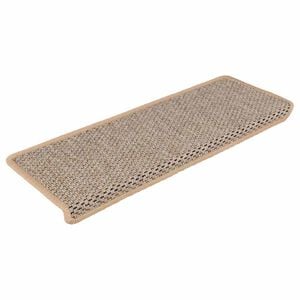 vidaXL Stufenmatten Selbstklebend Sisal 15 Stk. 65x21x4 cm Hellbeige