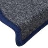 vidaXL Stufenmatten 15 Stk. 56x17x3 cm Dunkelgrau und Blau Halbrund