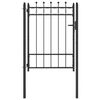 vidaXL Zauntor HORST 100 x 125 cm Metall Schwarz Abschlie&szlig;bar