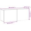 vidaXL TV-Wandschrank Schwarz 100x30x41 cm