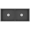 vidaXL Handgemachte Einbauspüle Schwarz Edelstahl