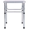 vidaXL Klappbarer Campingtisch Weiß Aluminium 60x45 cm