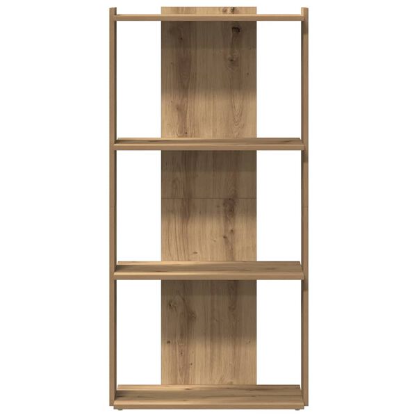 vidaXL Bücherregal 3 Böden Artisan-Eiche 60x30x120 cm Holzwerkstoff
