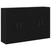vidaXL Wandmontierter Schrank 2 stk. Schwarz Eichen-Optik