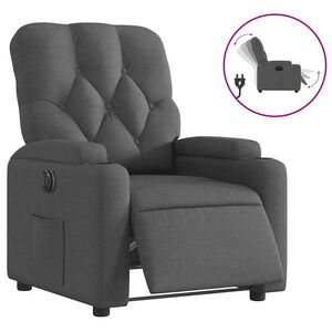 vidaXL Relaxsessel Elektrisch Dunkelgrau Stoff