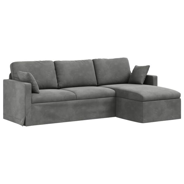 vidaXL Sofa Dunkelgrau