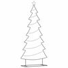 vidaXL Metall Weihnachtsbaum mit Ständer Schwarz 210 cm Stahl