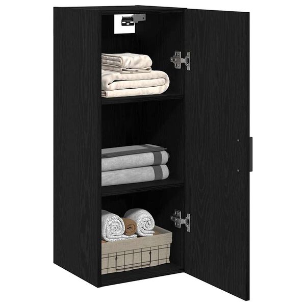 vidaXL Wandschrank Schwarze Eiche 34,5 x 34 x 90 cm Holzwerkstoff