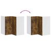 vidaXL Küchen-Eckhängeschrank Porto Räuchereiche Holzwerkstoff