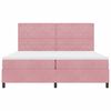 vidaXL Boxspringbett mit Matratze mit Kopfteil Rosa 200 x 200 cm Samt