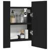 vidaXL LED-Bad-Spiegelschrank Schwarz 40x12x45 cm Acryl