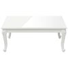 vidaXL Couchtisch Hochglanz-Wei&szlig; 100x50x42 cm Holzwerkstoff