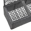 vidaXL Hochbeet mit Rankgitter 2 Töpfe 58×30×107cm Poly Rattan Schwarz