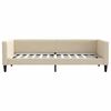 vidaXL Tagesbett Ausziehbar Creme 90x200 cm Stoff