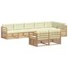 vidaXL Outdoor-Sofagarnitur 8 stk. Wei&szlig; und Creme Polyester