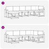 vidaXL Outdoor-Sofagarnitur mit Kissen 7 pcs Nat&uuml;rlich und Hellgrau