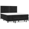 vidaXL Boxspringbett mit Matratze Schwarz 180x200 cm Samt