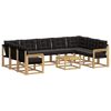 vidaXL Outdoor-Sofagarnitur 10 stk. 9-Sitzer Wei&szlig; und Schwarz