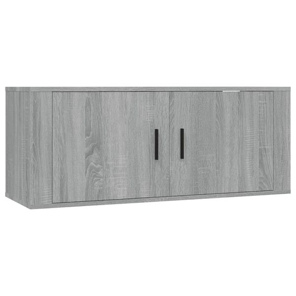 vidaXL TV-Wandschrank Grau Sonoma 100x34,5x40 cm