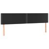 vidaXL Kopfteile Schwarz 180x5x78/88 cm Kunstleder