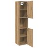 vidaXL Bad-Hängeschrank Artisan-Eiche 30x30x130 cm Holzwerkstoff