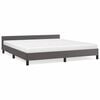vidaXL Bettgestell mit Kopfteil ohne Matratze Grau 160x200 cm