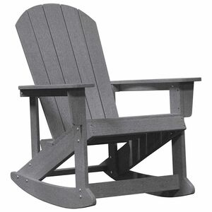 vidaXL Adirondack-Schaukelstuhl Hellgrau HDPE