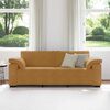 vidaXL 3-Sitzer-Sofa Braun 220x77x82 cm Samt