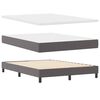 vidaXL Boxspringbett mit Matratze Grau 160 x 200 cm Kunstleder
