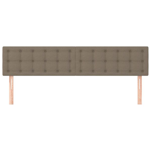 vidaXL Kopfteile Taupe 160x5x78/88 cm Stoff
