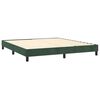 vidaXL Boxspringbett mit Matratze Dunkelgrün 180x200 cm Samt