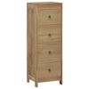 vidaXL Kommode 30x30x90 cm Massivholz Teak