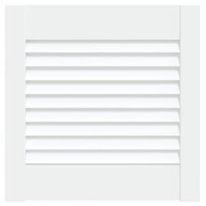 vidaXL Schrankt&uuml;r Lamellen-Design Wei&szlig; 39,5x39,4 cm Massivholz Kiefer