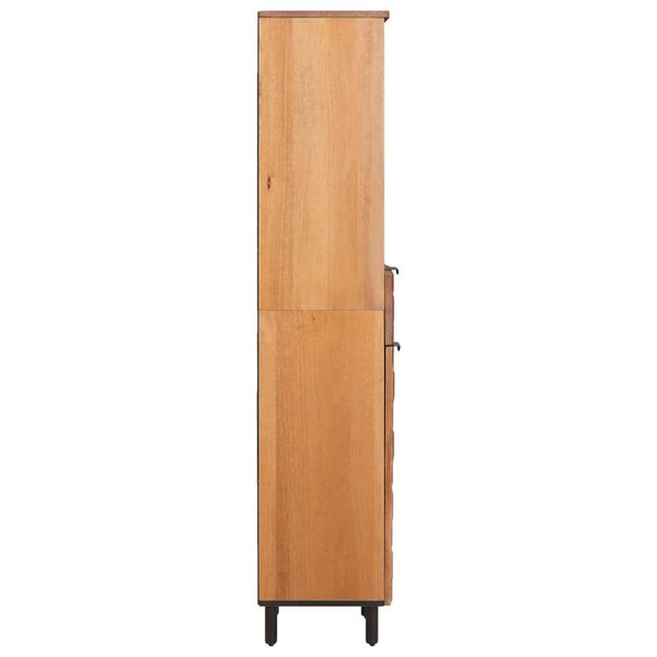vidaXL Badezimmerschrank Braun 38 x 33 x 160 cm Massivholz Mango