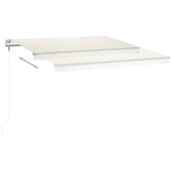 vidaXL Automatische Markise mit LED & Windsensor 450x350 cm Creme