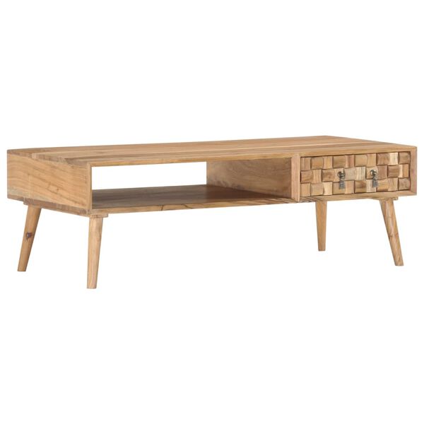 vidaXL Couchtisch 110 x 50 x 35 cm Massivholz Akazie