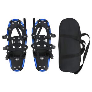 vidaXL 3 in 1 Schneeschuhe Blau und Schwarz 53,5 x 21 cm