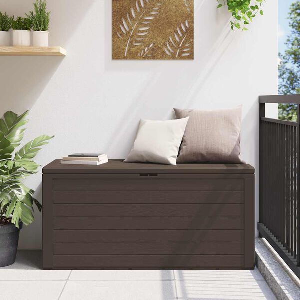 vidaXL Gartentruhe Braun 116x44x55 cm