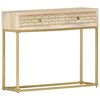 vidaXL Konsolentisch Golden 90 × 30 × 75 cm Massivholz Mango