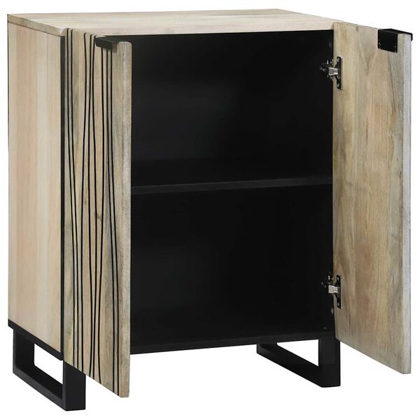 vidaXL Sideboard Wei&szlig; 60 x 33,5 x 75 cm Massivholz Mango