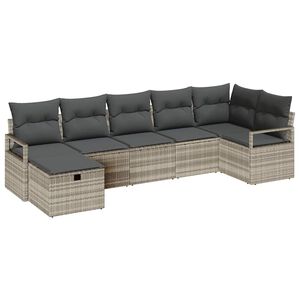 vidaXL Sofa Set mit Kissen 5 pcs Poly-Rattan