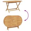 vidaXL Garten Essgruppe 5 pcs Braun Massivholz Teak