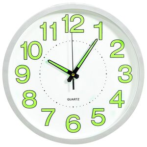 vidaXL Leuchtende Wanduhr Wei&szlig; 30 cm