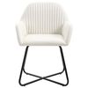 vidaXL Esszimmerstühle 2 Stk. Creme Stoff